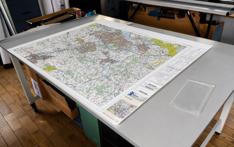 Large flat Aqua3 map for DofE leader route planning and expedition preparation